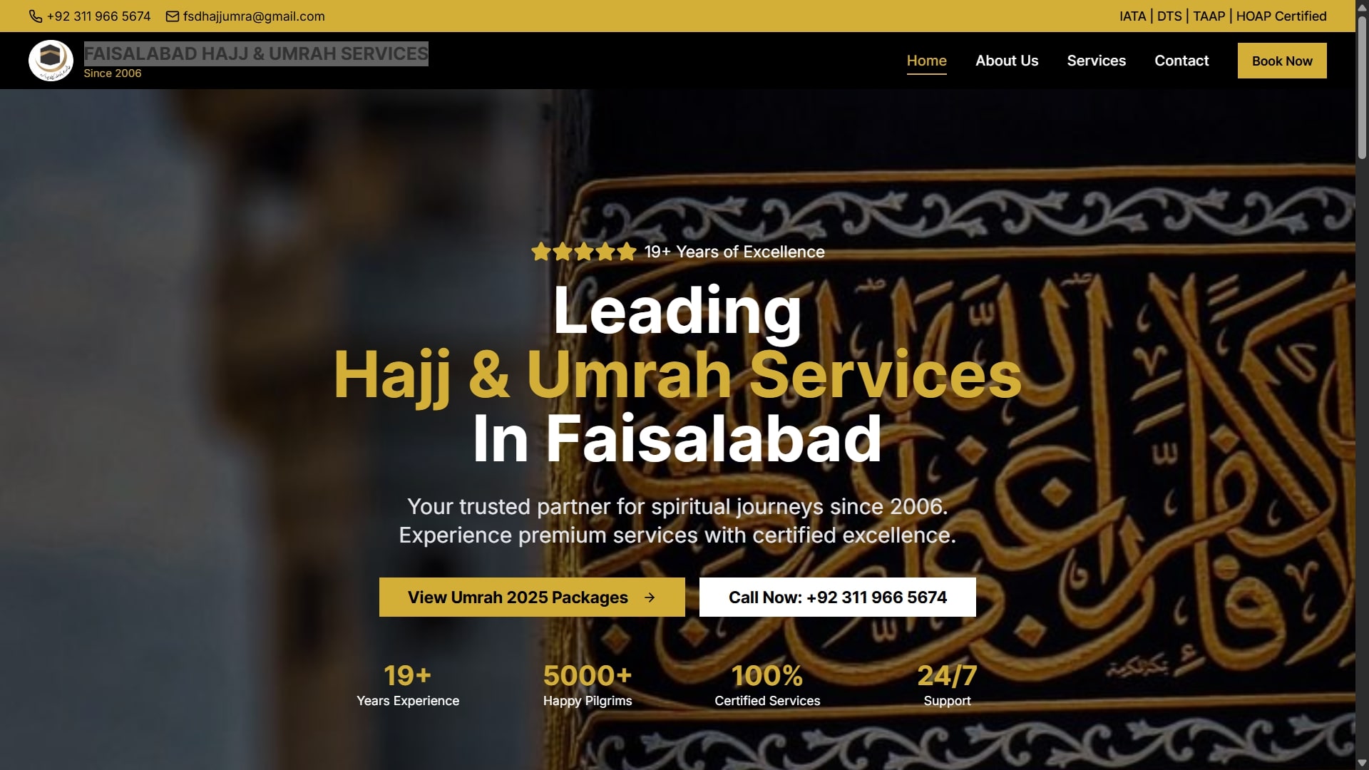 Faisalabad Hajj & Umrah - Web Development Project